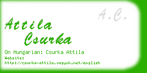 attila csurka business card